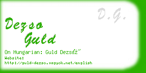 dezso guld business card